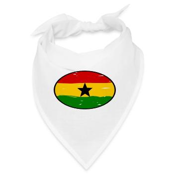 Ghana Aufkleber - Bandana - Weiß - Vorne