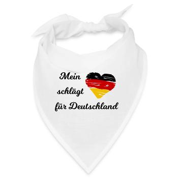 Die Deutschland Liebe - Bandana - Weiß - Vorne