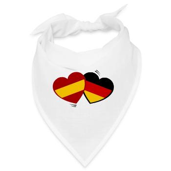 Die deutsch spanische Liebe - Bandana - Weiß - Vorne