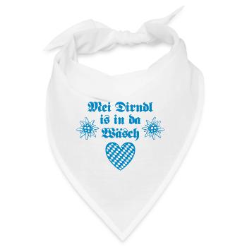 Mei Dirndl is in da Wäsch - Bandana - Weiß - Vorne