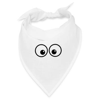 Augen-Duo im Comicstil - Bandana - Weiß - Vorne
