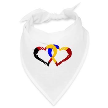 Deutsch Rumänische Partnerschaft - Bandana - Weiß - Vorne