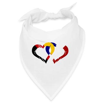 Die deutsch französische Partnerschaft - Bandana - Weiß - Vorne
