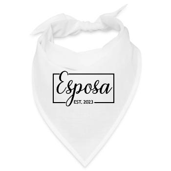 Esposa Est. 2023 Ehefrau wird Braut Paar Hochzeit - Bandana - Weiß - Vorne