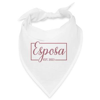 Esposa Est. 2023 Ehefrau wird Braut Paar Hochzeit - Bandana - Weiß - Vorne