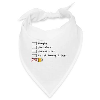 Single Vergeben Bierkrug - Bandana - Weiß - Vorne