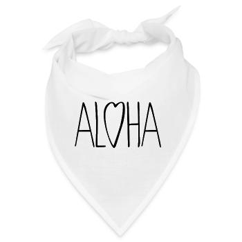 Liebe Aloha - Bandana - Weiß - Vorne