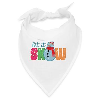 Lass es schneien lustiger Schneemann Winter Weihnachtsgeschenk - Bandana - Weiß - Vorne