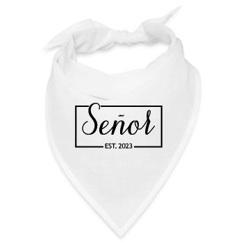 2023 Hochzeitsfeier des Verlobungsbräutigams - Bandana - Weiß - Vorne