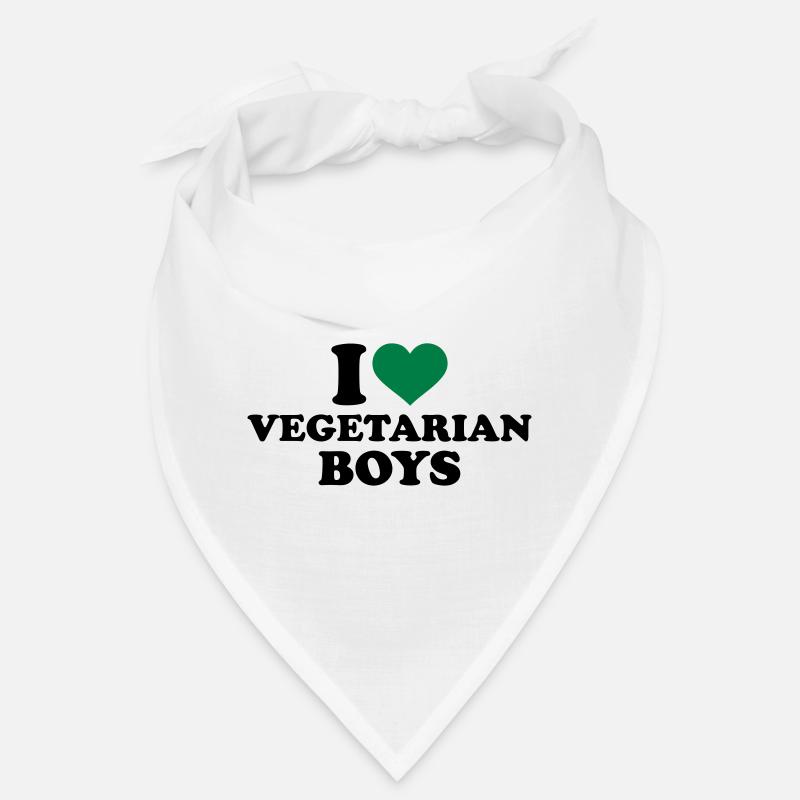 Vegetarier - Bandana - Weiß