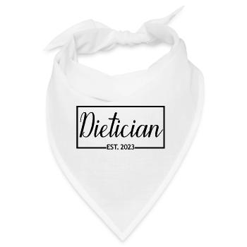 Ernährungsberater Est. 2023 diplomierter Diätassistent - Bandana - Weiß - Vorne