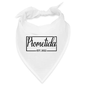Prometida Est. 2022 Verlobte Verlobte Braut zu werden - Bandana - Weiß - Vorne