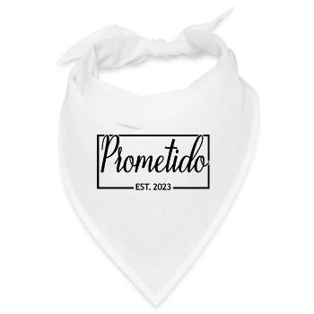 Prometido Est. 2023 Verlobter Verlobter Verlobter Bräutigam zu werden - Bandana - Weiß - Vorne