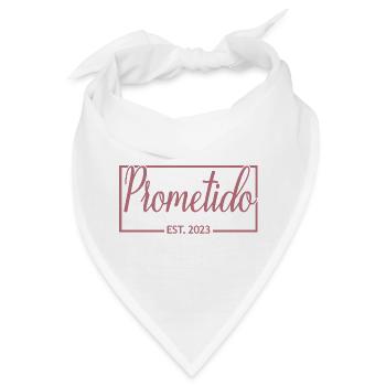 Prometido Est. 2023 Verlobter Verlobter Verlobter Bräutigam zu werden - Bandana - Weiß - Vorne