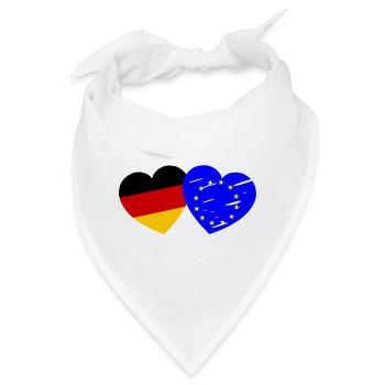 Die Deutsch Europäische Liebe - Bandana - Weiß - Vorne