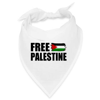 Free palestine - Bandana - Weiß - Vorne