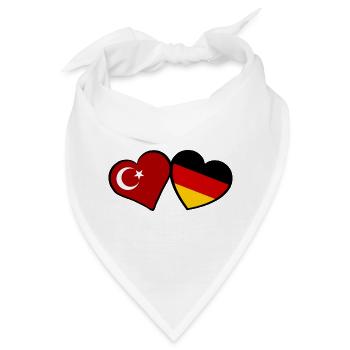 Die türkisch deutsche Partnerschaft - Bandana - Weiß - Vorne