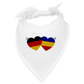 Rumänien Deutschland Partnerschaft - Bandana - Weiß - Vorne
