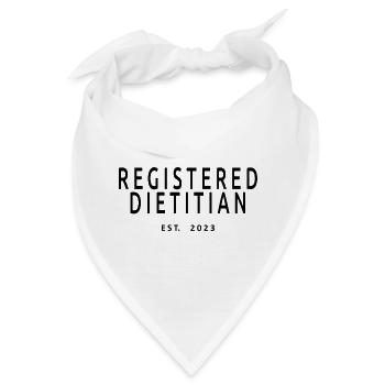Registrierter Ernährungsberater Est. 2023 Diätassistent - Bandana - Weiß - Vorne