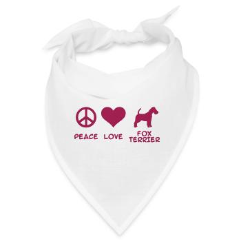 Fox Terrier - Bandana - Weiß - Vorne
