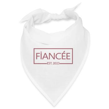 Verlobte Est. 2023 - Braut zu werden - Verlobungsfeier - Bandana - Weiß - Vorne