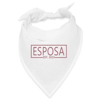 Esposa Est. 2023 Ehefrau wird Braut Paar Hochzeit - Bandana - Weiß - Vorne