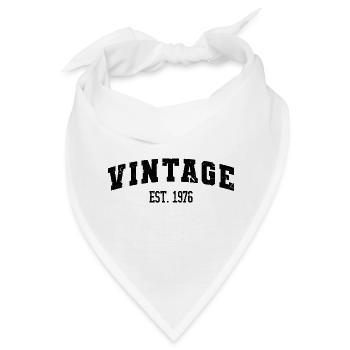Jahrgang 1976 47. Geburtstag Herren Damen 47 Jahre - Bandana - Weiß - Vorne