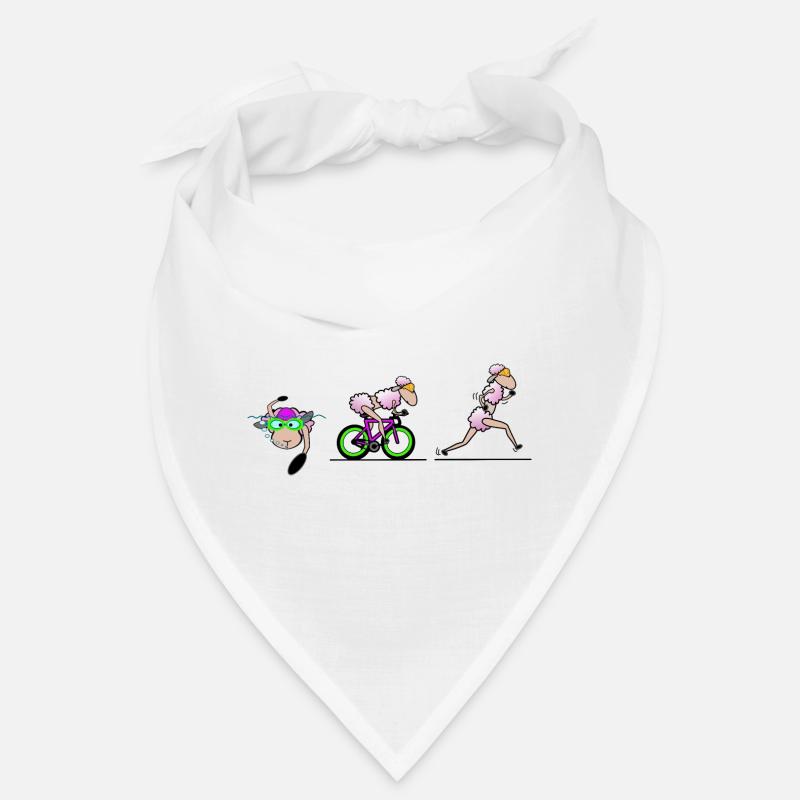 Triathletin Schaf - Bandana - Weiß