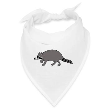 Waschbär - Bandana - Weiß - Vorne