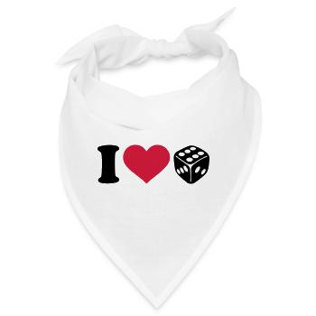 Würfel - Bandana - Weiß - Vorne