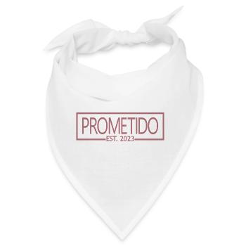 Prometido Est. 2023 Verlobter Verlobter Verlobter Bräutigam zu werden - Bandana - Weiß - Vorne