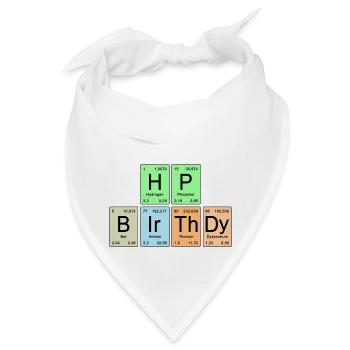 HP BIrThDy - Happy Birthday - Bandana - Weiß - Vorne