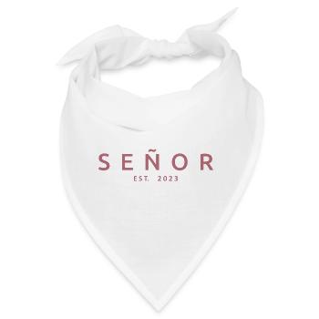 2023 Hochzeitsfeier des Verlobungsbräutigams - Bandana - Weiß - Vorne