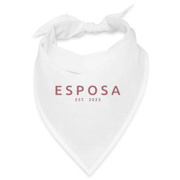 Esposa Est. 2023 Ehefrau wird Braut Paar Hochzeit - Bandana - Weiß - Vorne