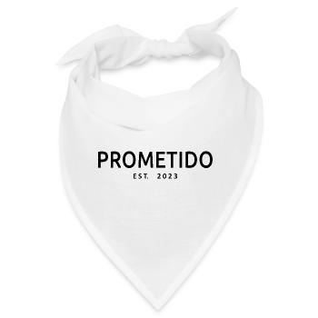 Prometido Est. 2023 Verlobter Verlobter Verlobter Bräutigam zu werden - Bandana - Weiß - Vorne