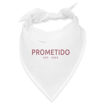 Prometido Est. 2023 Verlobter Verlobter Verlobter Bräutigam zu werden - Bandana - Weiß - Vorne