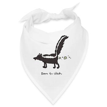 born to stink - Bandana - Weiß - Vorne
