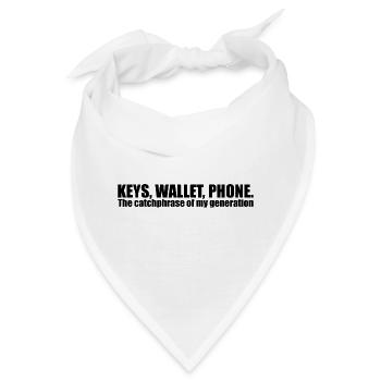 lustige Keys Brieftasche Telefon - Bandana - Weiß - Vorne