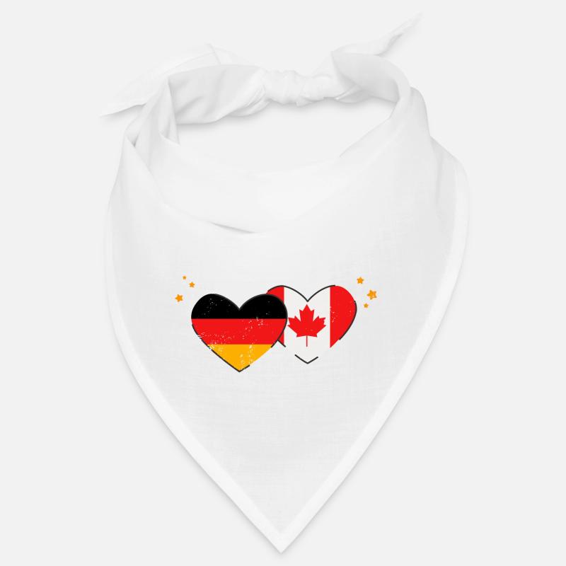 J’aime Canada Allemagne Drapeaux Cœurs Drapeaux Bandana