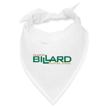 Billard Design my passion what else, Poolbillard - Bandana - Weiß - Vorne