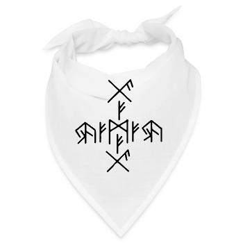 Rune Symbol Geschenk Ornament ethnisch Spirit Art - Bandana - Weiß - Vorne