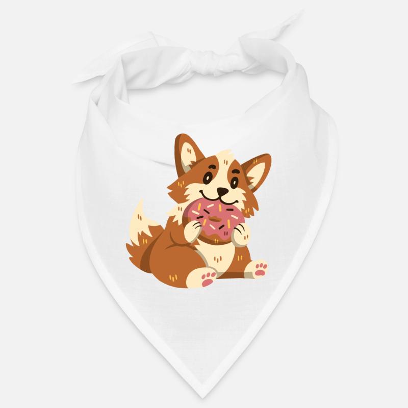 Corgi mit Donut Bandana
