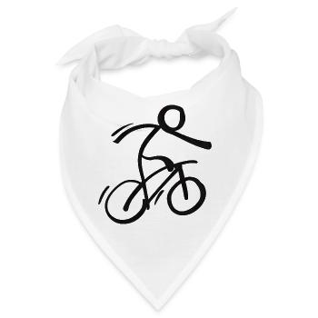 Fahrradfahrer Radrennen - Bandana - Weiß - Vorne