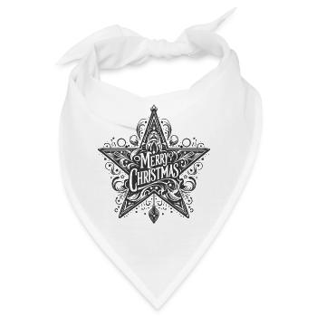 Vintage Weihnachtsstern - Bandana - Weiß - Vorne