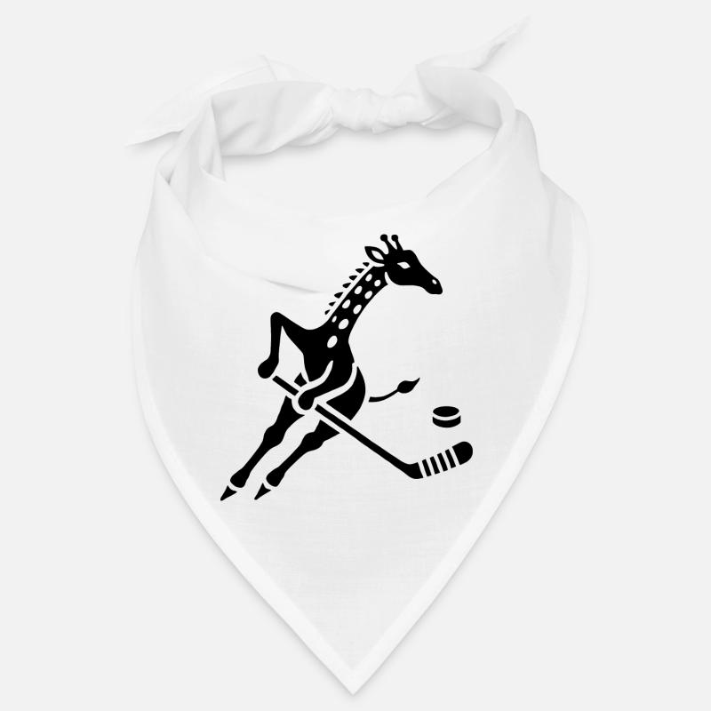 Giraffe Eishockeyspieler Silhouette Minimalistisch Bandana