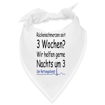 Rettungsdienst der Klassiker - Bandana - Weiß - Vorne
