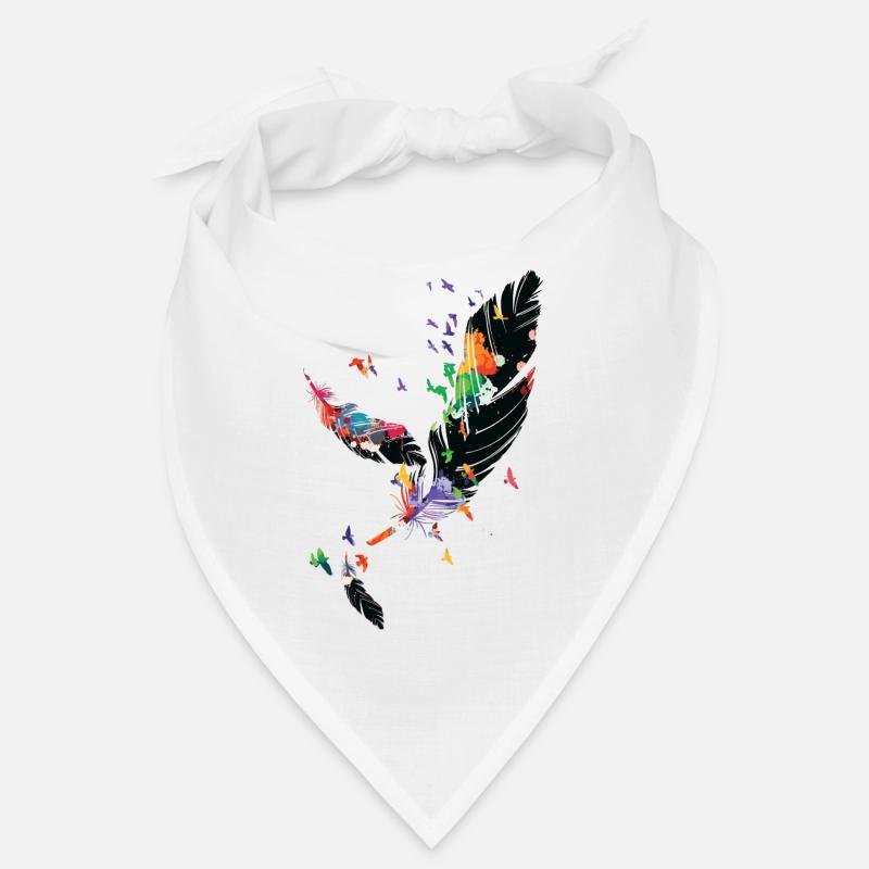 FEATHERS - Bandana - white