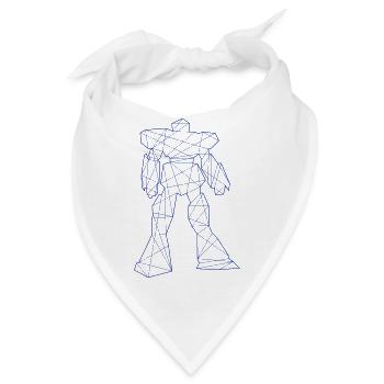 Roboter - Bandana - Weiß - Vorne