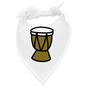 Trommel - Bandana - Weiß - Vorne