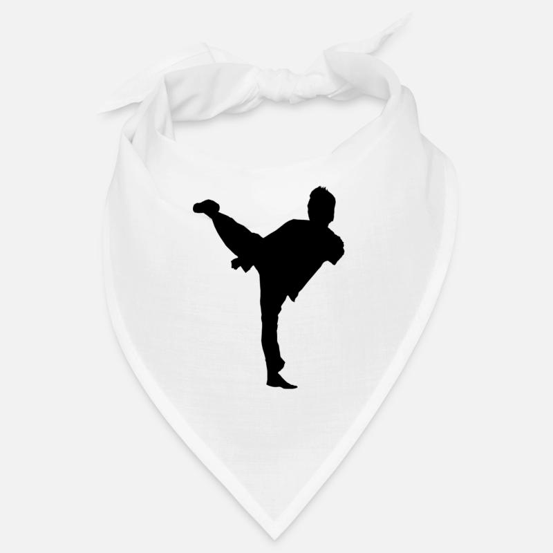 Bruce Lee Shadow Side Kick - Bandana - blanc